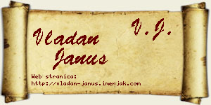 Vladan Janus vizit kartica